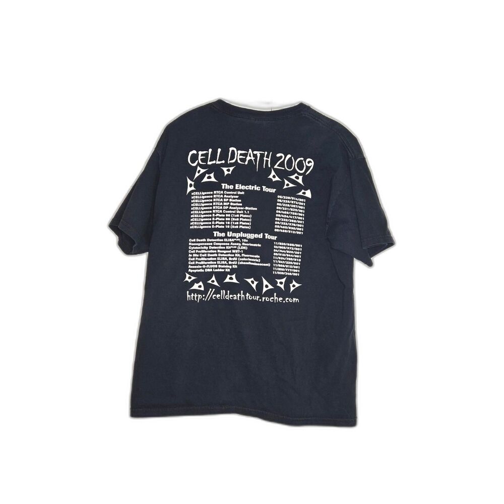Cell Death Tour 2009 Graphic Band Tee Skull Lightning T-Shirt Men's Size L Y2K - Picture 2 of 9